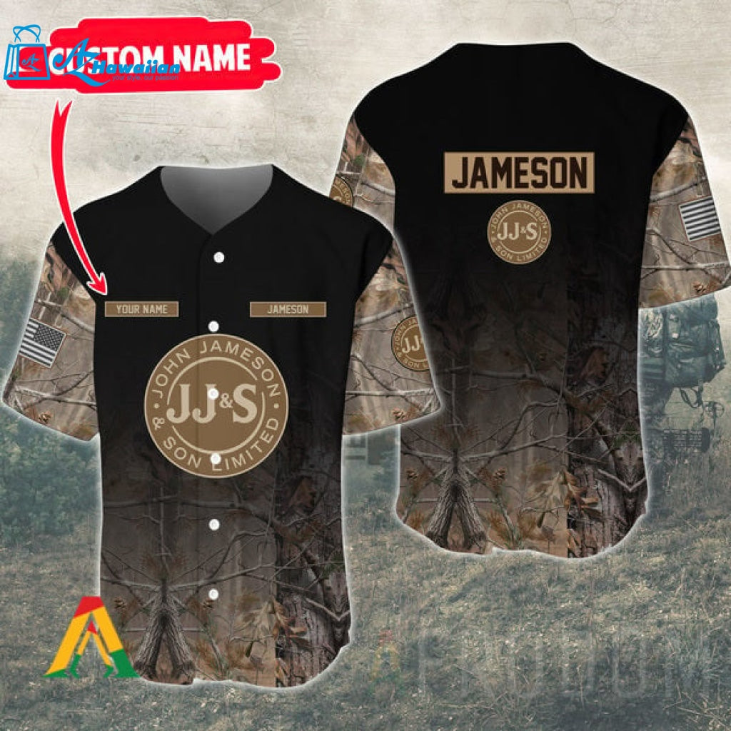 Personalized Deer Hunting Jameson Baseball Jersey