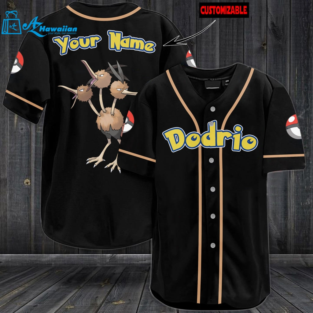 Personalized Dodrio Baseball Jersey 