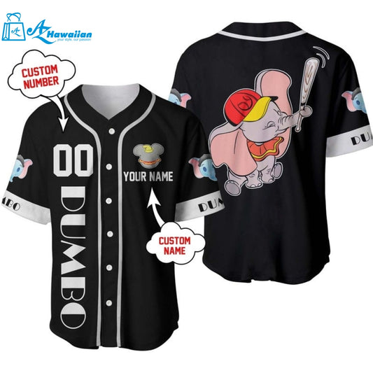 Personalized Dumbo The Flying Elephant Disney All Over Print Baseball Jersey 