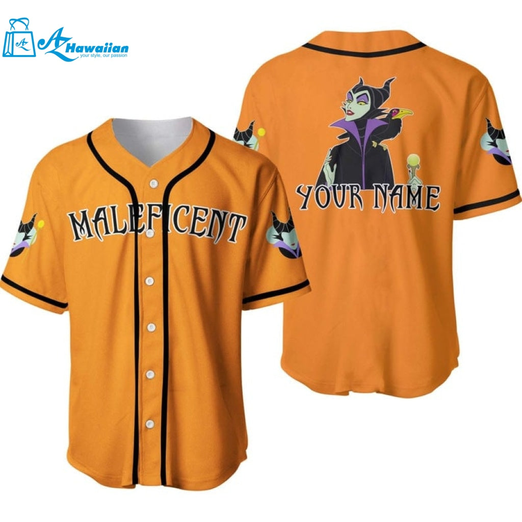 Personalized Evil Queen Maleficent Disney All Over Print Baseball Jersey 