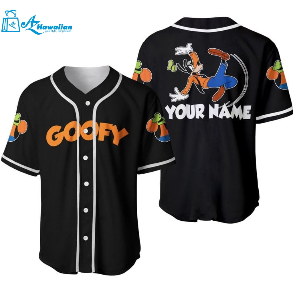 Personalized Funny Goofy Dog All Over Print Baseball Jersey 