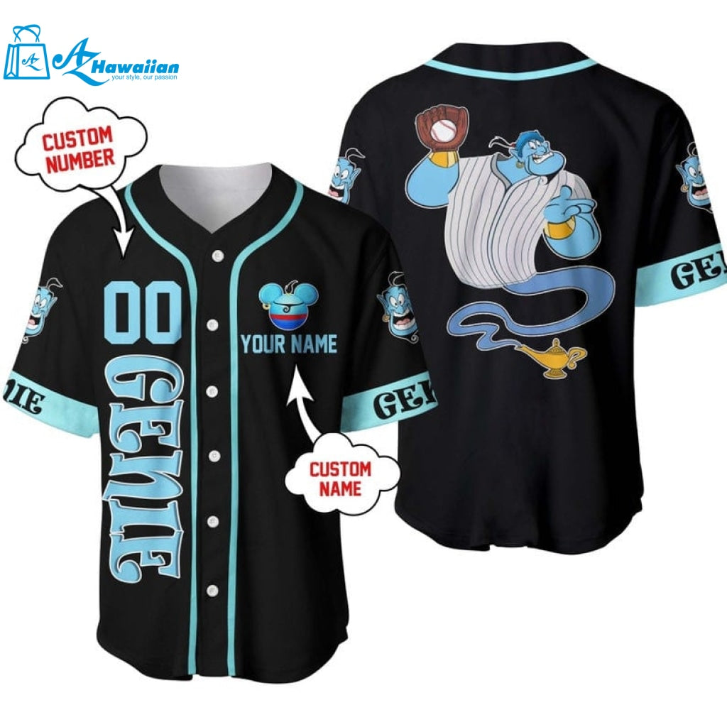 Personalized Genie Aladdin Disney All Over Print Baseball Jersey 