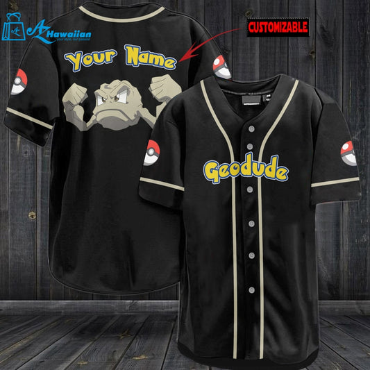 Personalized Geodude Baseball Jersey 