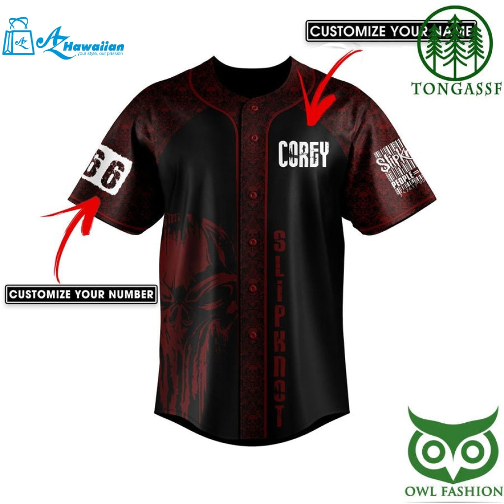 Personalized Gift, Custom Name Number Slipknot psychosocial baseball jersey shirt