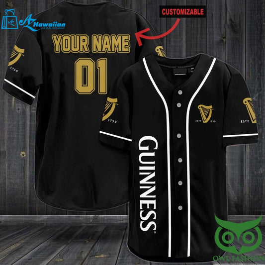 Personalized Guinness Beer Baseball Jersey Shirt