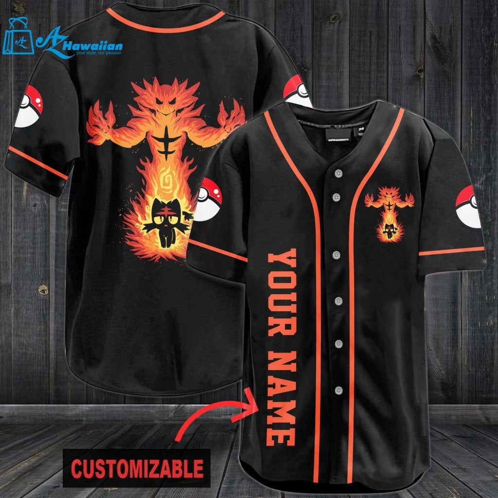 Personalized Incineroar Baseball Jersey 