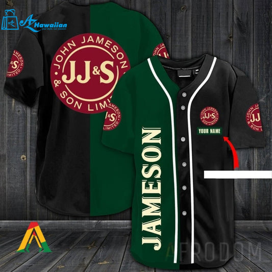 Personalized Jameson Whiskey Baseball Jersey Shirt