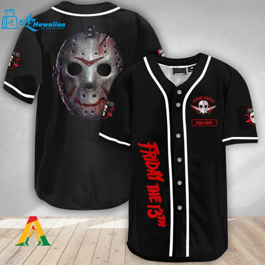 Personalized Jason Voorhees Friday the 13th Baseball Jersey