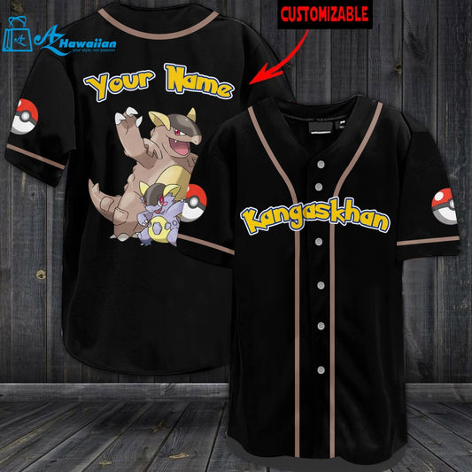 Personalized Kangaskhan Baseball Jersey 