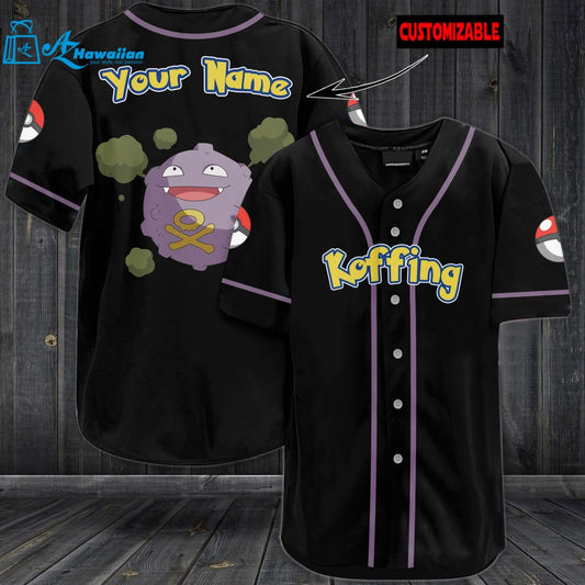 Personalized Koffing Baseball Jersey 