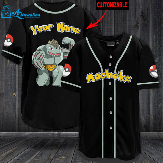 Personalized Machoke Baseball Jersey 