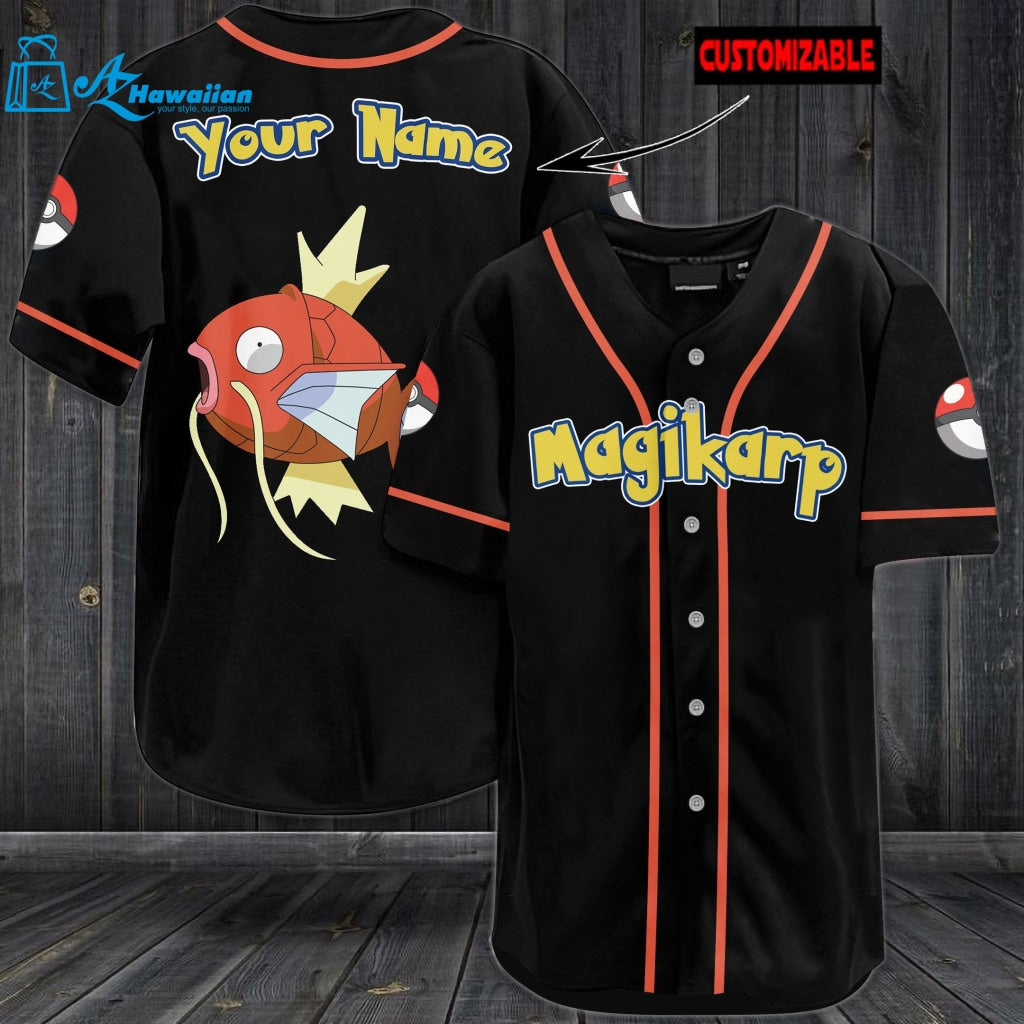 Personalized Magikarp Baseball Jersey 