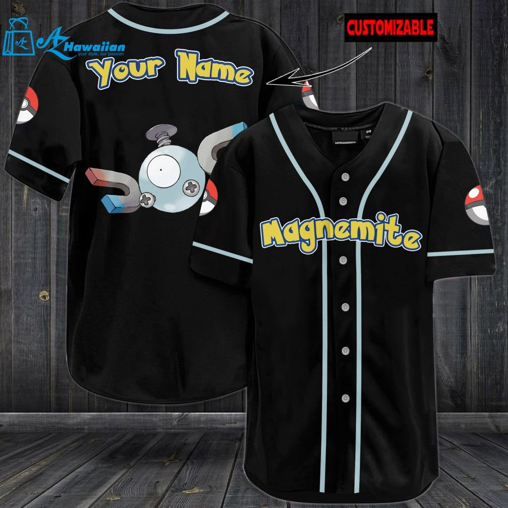 Personalized Magnemite Baseball Jersey 