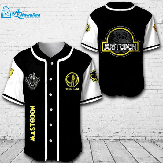 Personalized Mastodon Power Rangers All Over Print Unisex Baseball Jersey 