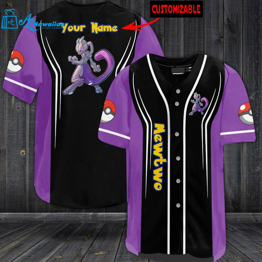 Personalized Mewtwo Baseball Jersey