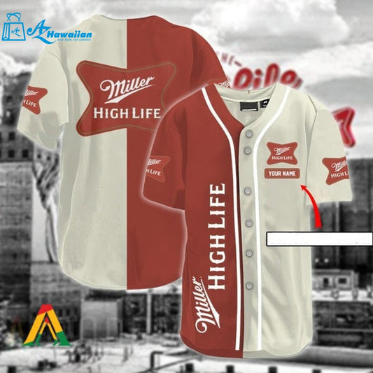 Personalized Miller High Life Baseball Jersey