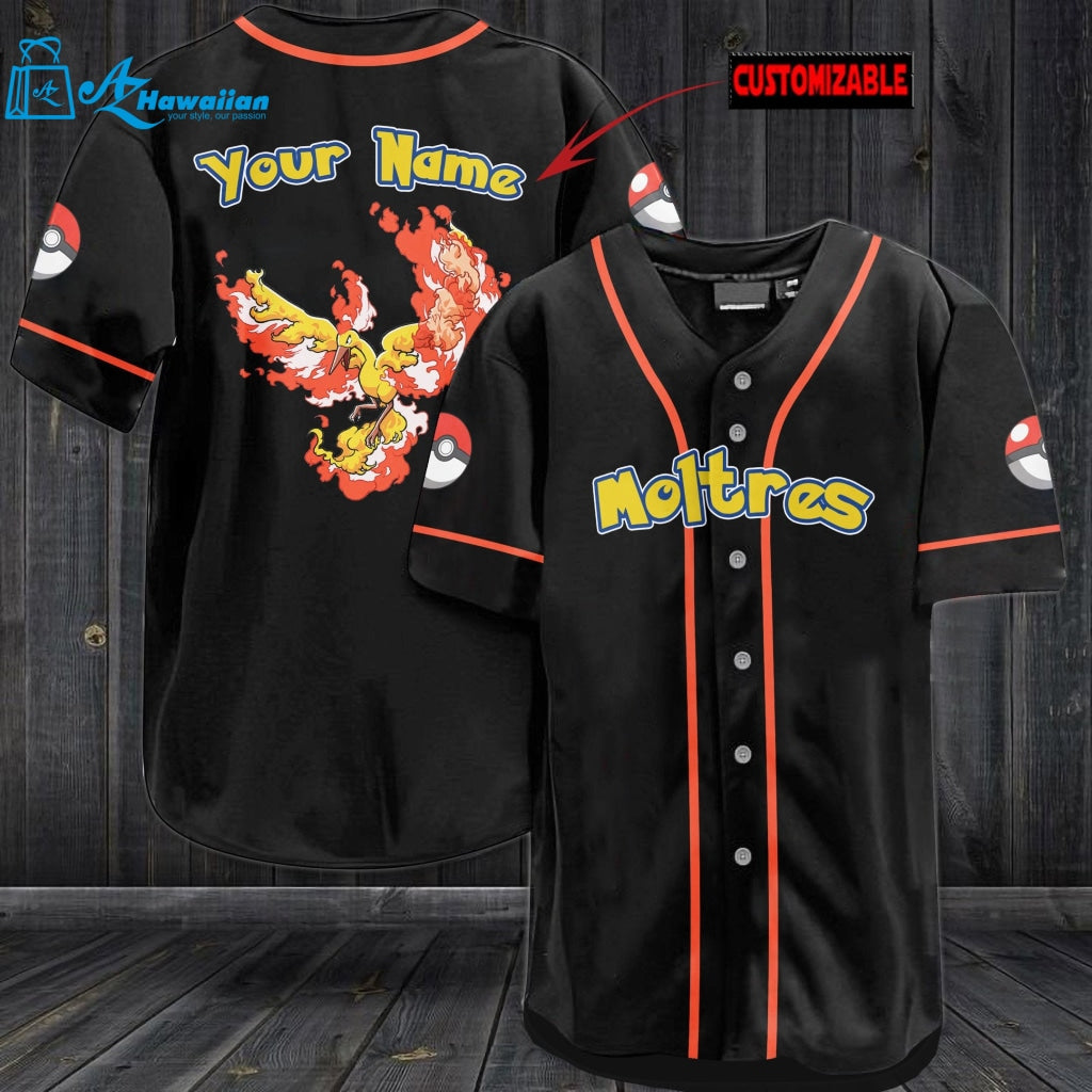 Personalized Moltres Baseball Jersey 