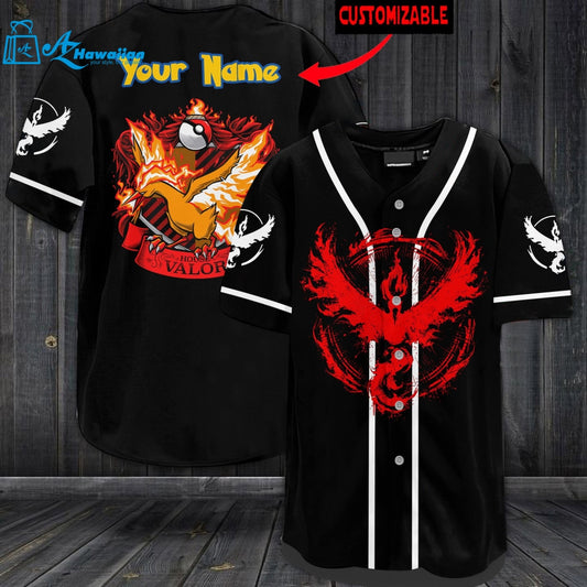 Personalized Moltres House Valor Baseball Jersey 