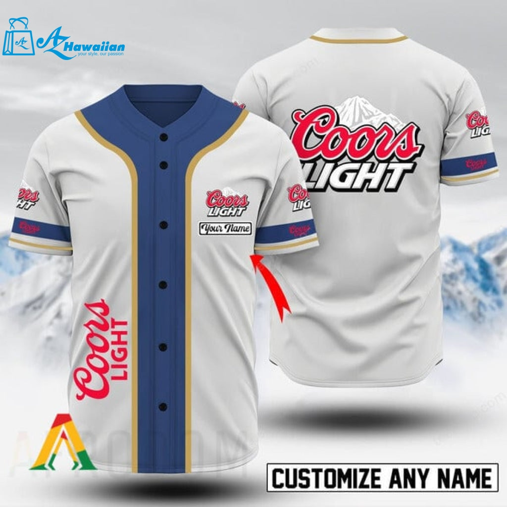 Personalized Multicolor Coors Light Baseball Jersey