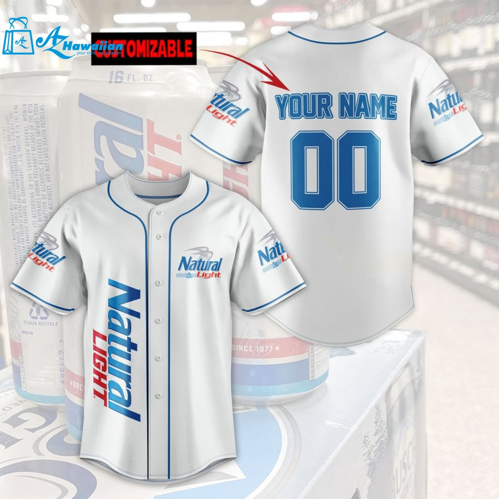 Personalized Natural Light Beer Baseball Jersey 