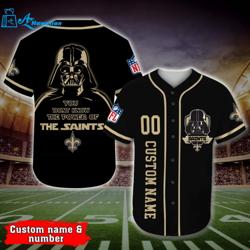 Personalized New Orleans Saints Darth Vader Star Wars All Over Print 3D Baseball Jersey 