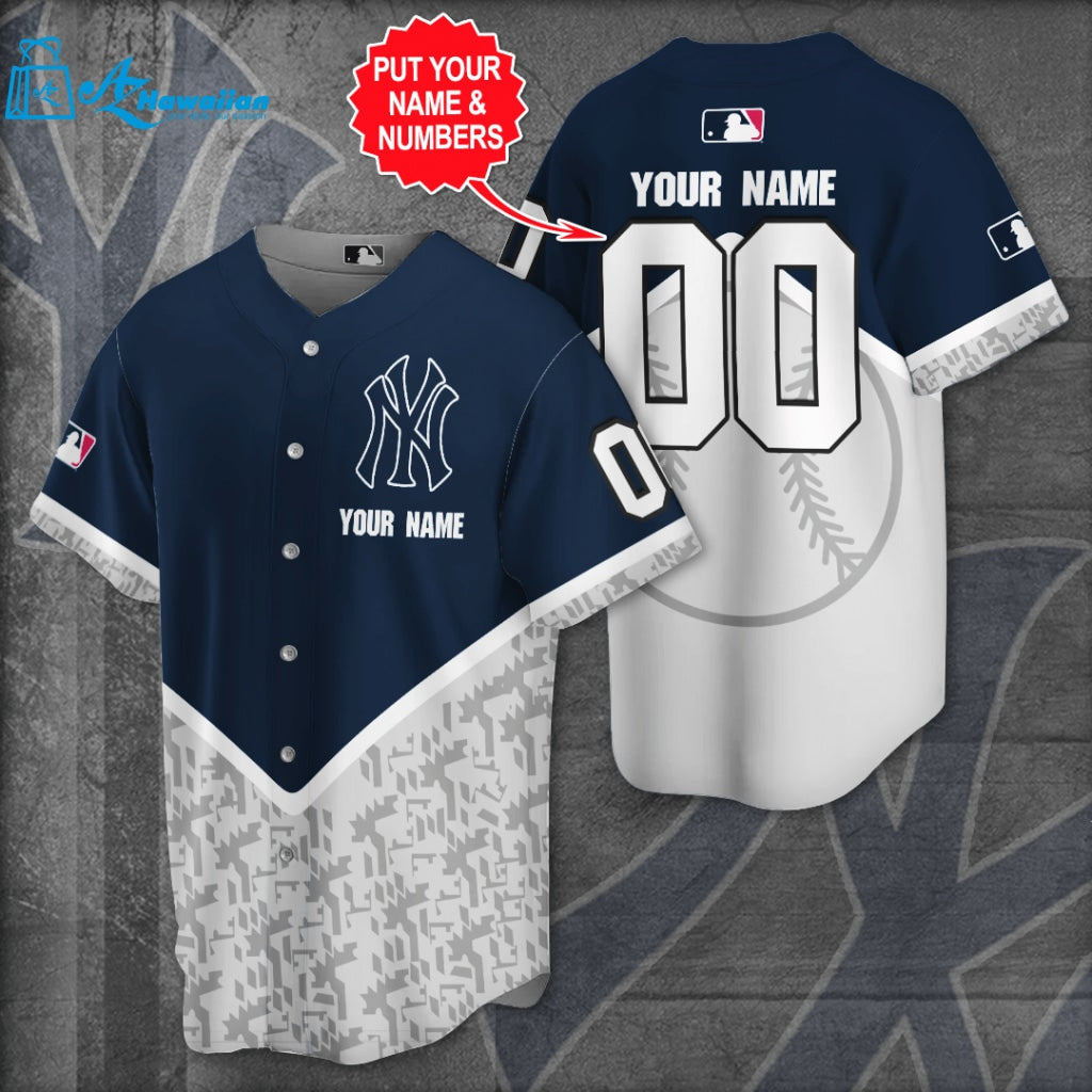 Personalized New York Yankees Baseball Team All Over Print 3D Baseball Jersey