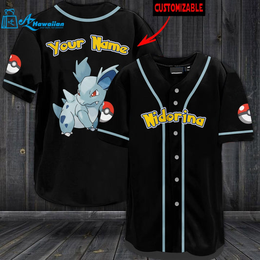 Personalized Nidorina Baseball Jersey 