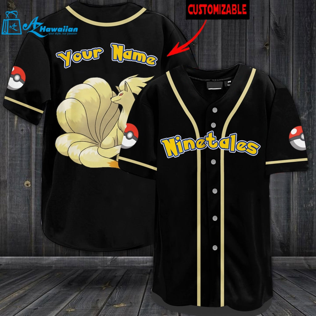 Personalized Ninetales Baseball Jersey 