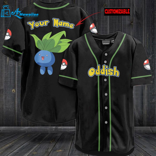 Personalized Oddish Baseball Jersey 