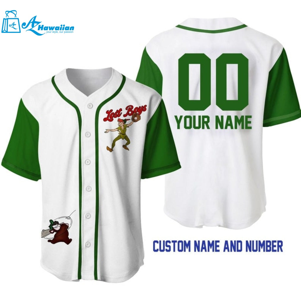 Personalized Peter Pan Lost Boys All Over Print Baseball Jersey 