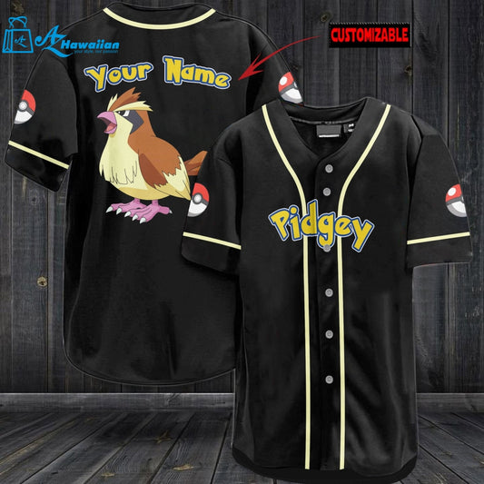 Personalized Pidgey Baseball Jersey 