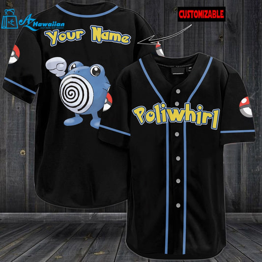 Personalized Poliwhirl Baseball Jersey 