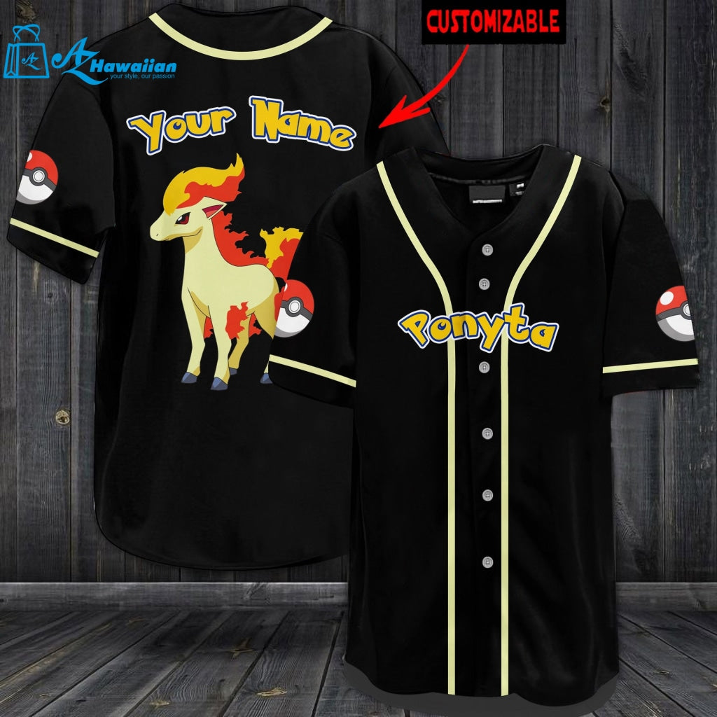 Personalized Ponyta Baseball Jersey 