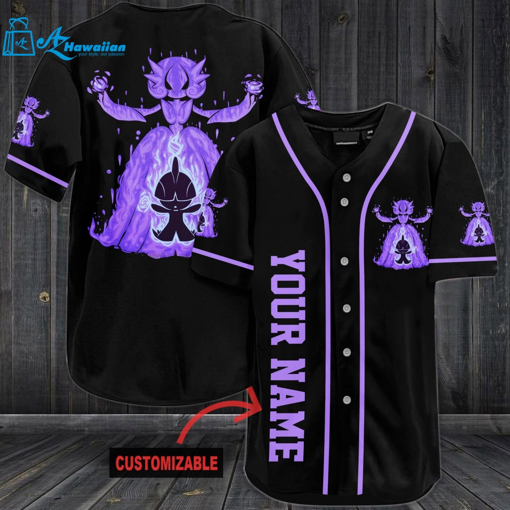 Personalized Purple Pokemon Baseball Jersey 