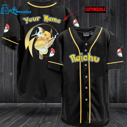 Personalized Raichu Baseball Jersey 