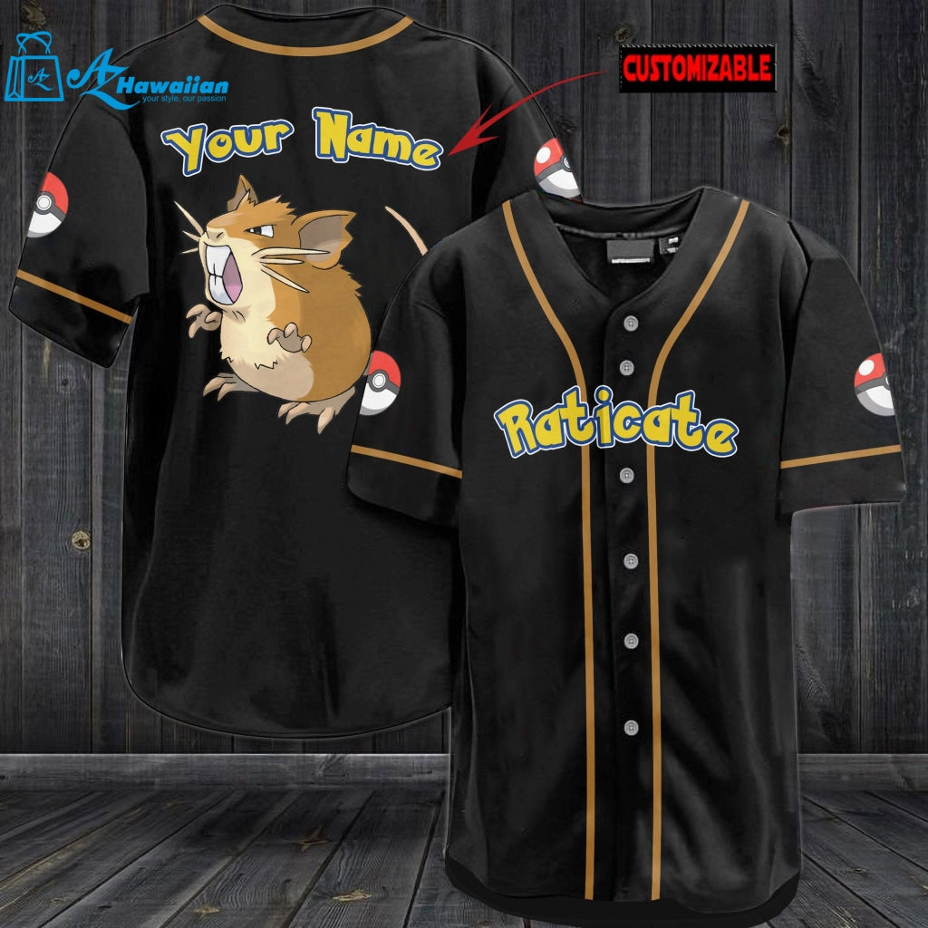 Personalized Raticate Baseball Jersey 