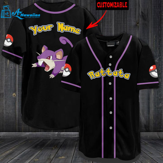 Personalized Rattata Baseball Jersey 