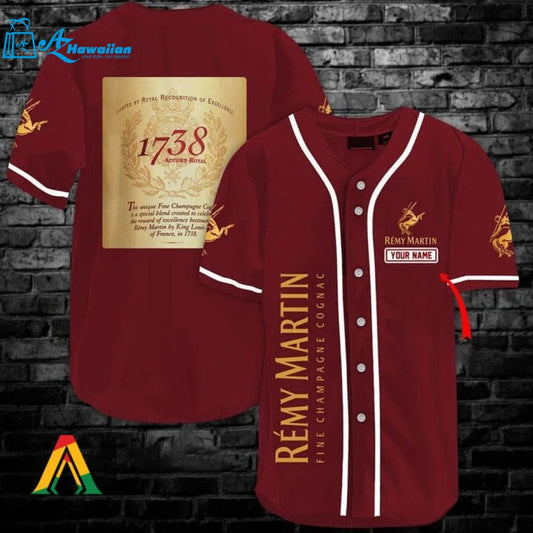 Personalized Remy Martin 1738 Baseball Jersey