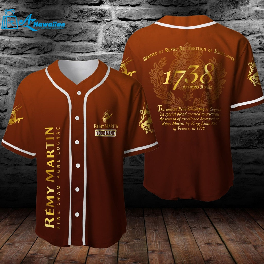 Personalized Remy Martin Cognac All Over Print Unisex Baseball Jersey 