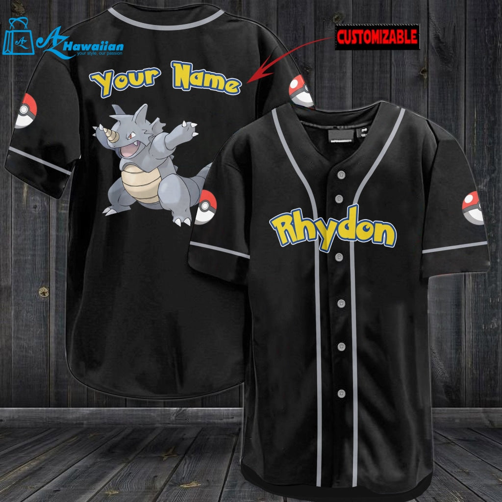 Personalized Rhydon Baseball Jersey 