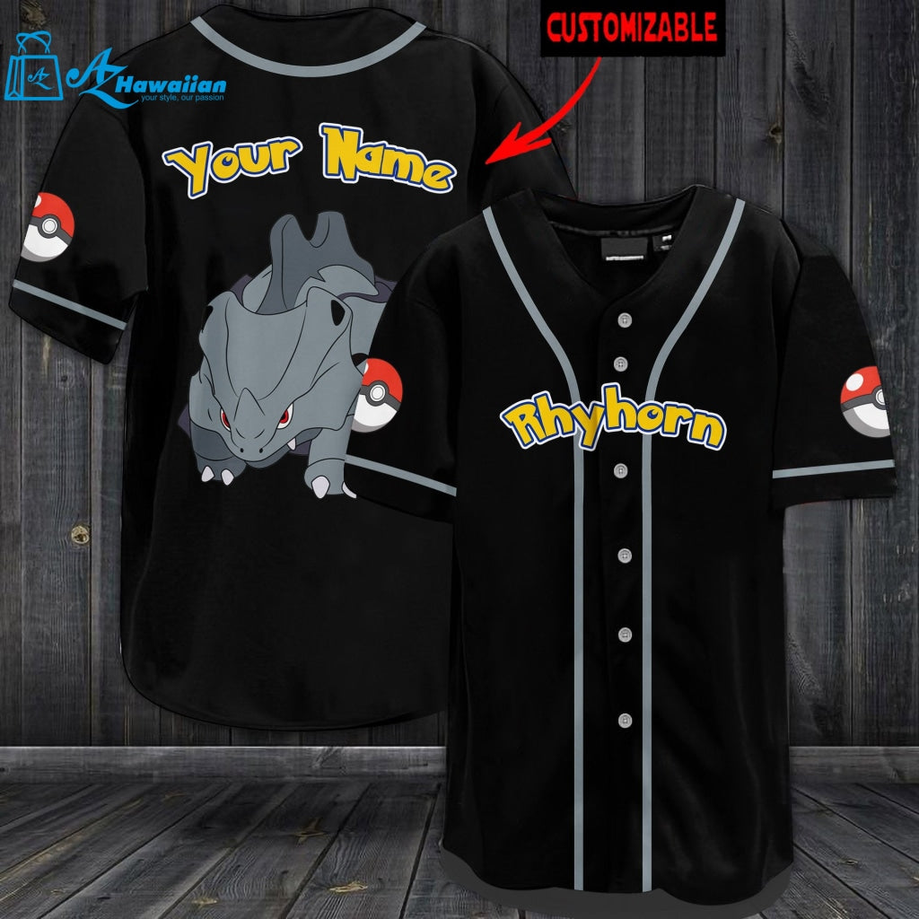 Personalized Rhyhorn Baseball Jersey 