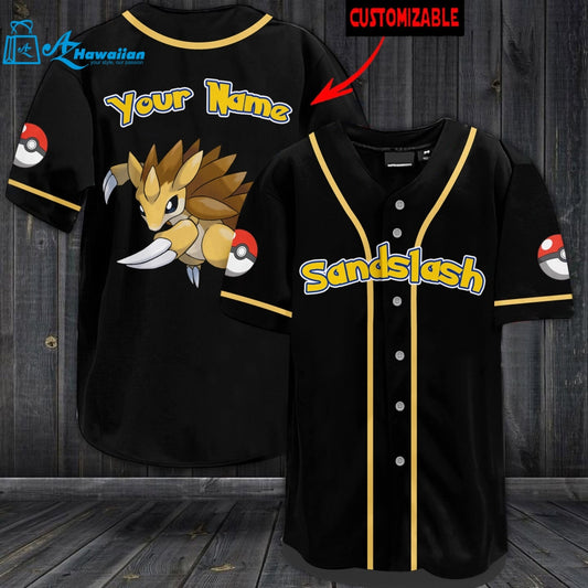 Personalized Sandslash Baseball Jersey 