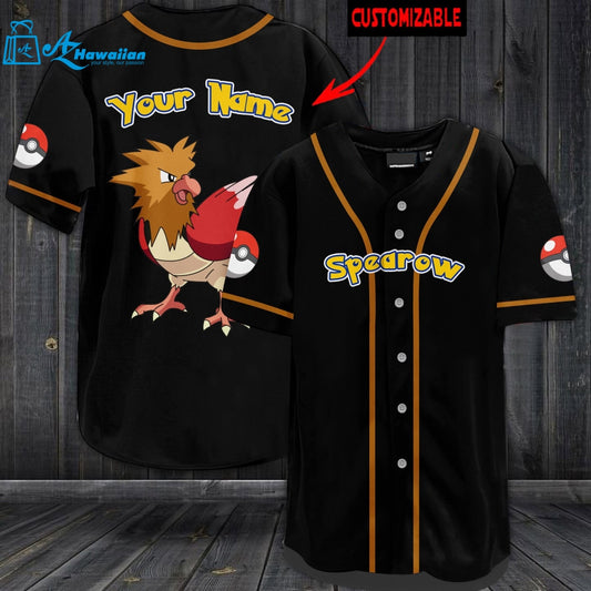 Personalized Spearow Baseball Jersey 