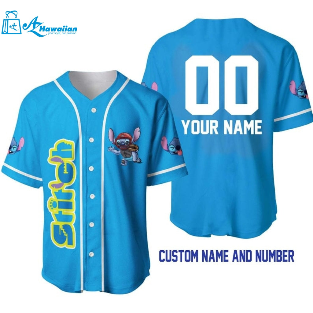 Personalized Stitch The Catcher All Over Print Baseball Jersey 