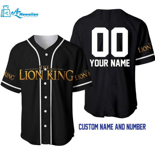 Personalized The Lion King All Over Print Baseball Jersey 