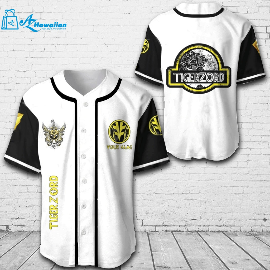 Personalized Tigerzord All Over Print Unisex Baseball Jersey 