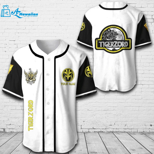 Personalized Tigerzord All Over Print Unisex Baseball Jersey 