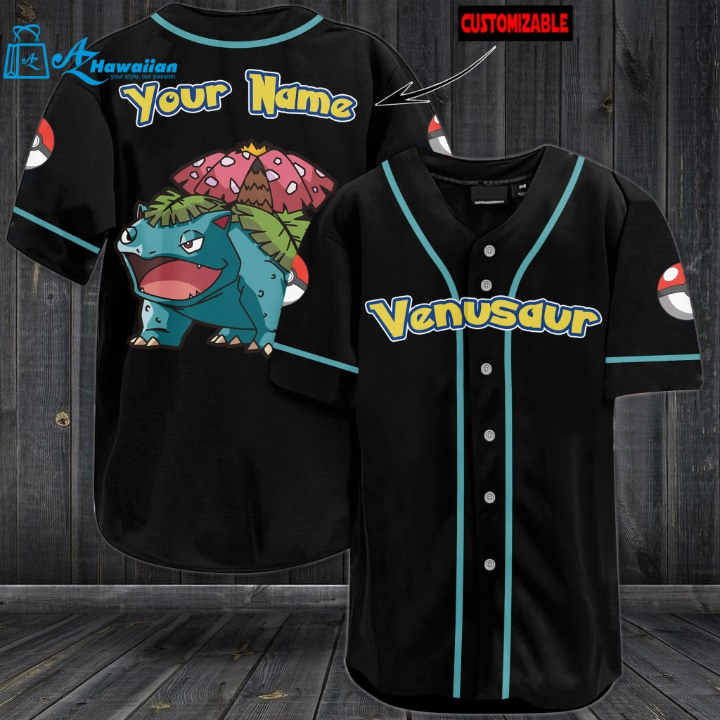 Personalized Venusaur Baseball Jersey 