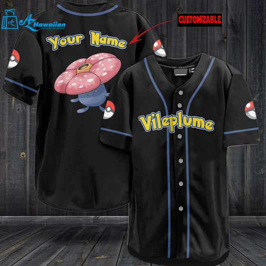 Personalized Vileplume Baseball Jersey 