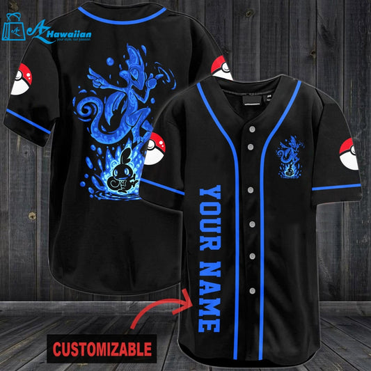 Personalized Water Pokemon Baseball Jersey 